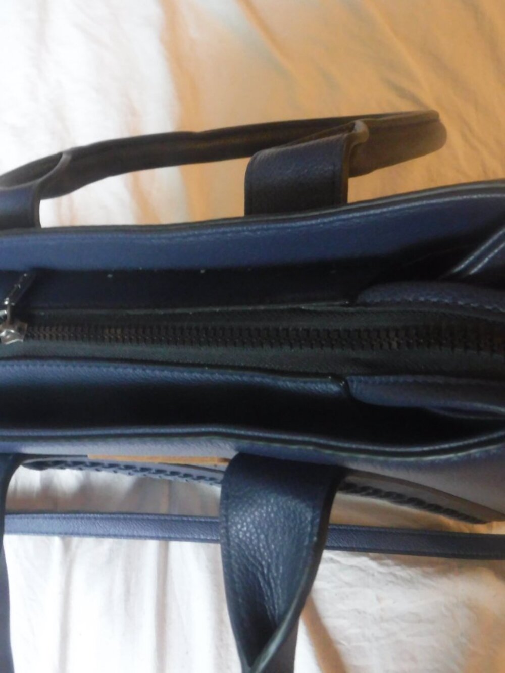 Wrangler Womens Shoulder tote Faux Leather Purse Blue Pre Owned - Picture 12 of 15